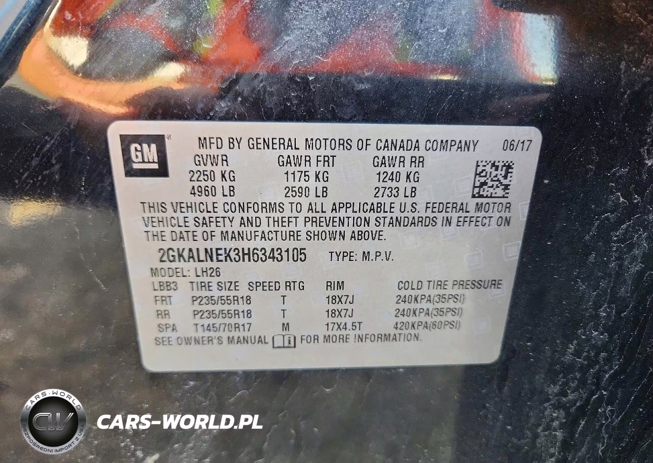 2017 GMC Terrain Sle VIN:2GKALNEK3H6343105 - 14