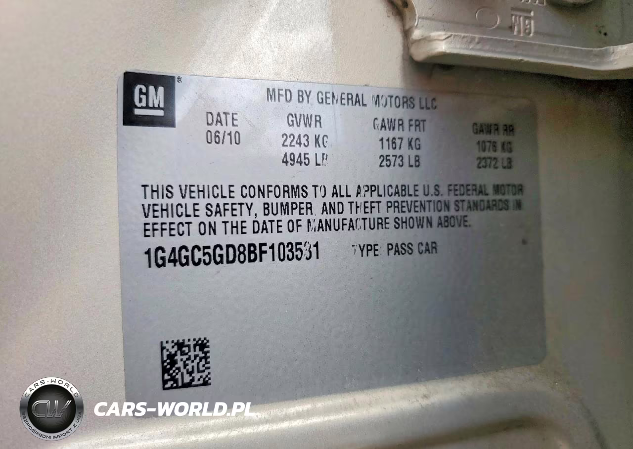 2011 Buick Lacrosse Cxl VIN:1G4GC5GD8BF103531 - 13