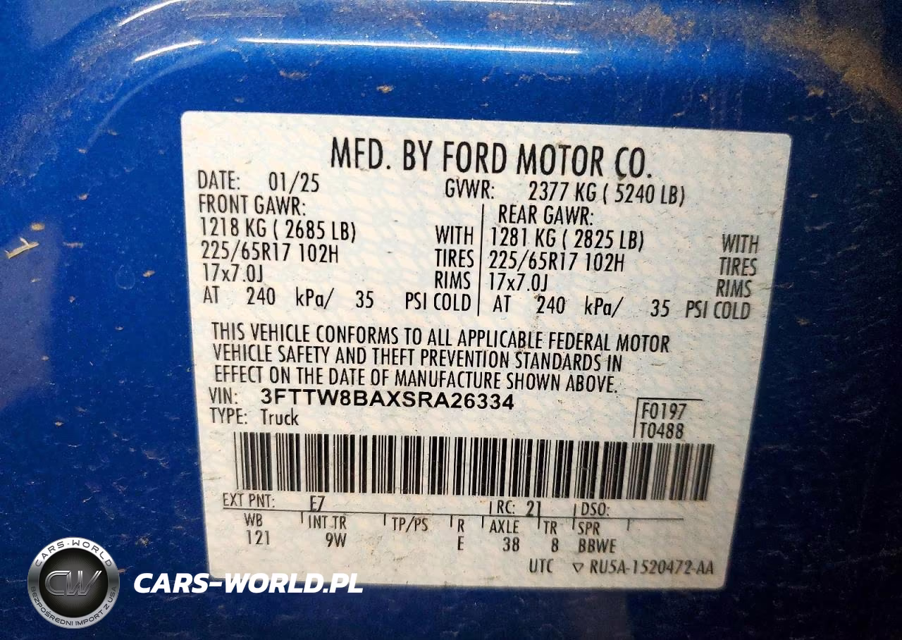 2025 Ford Maverick Xl VIN:3FTTW8BAXSRA26334 - 12