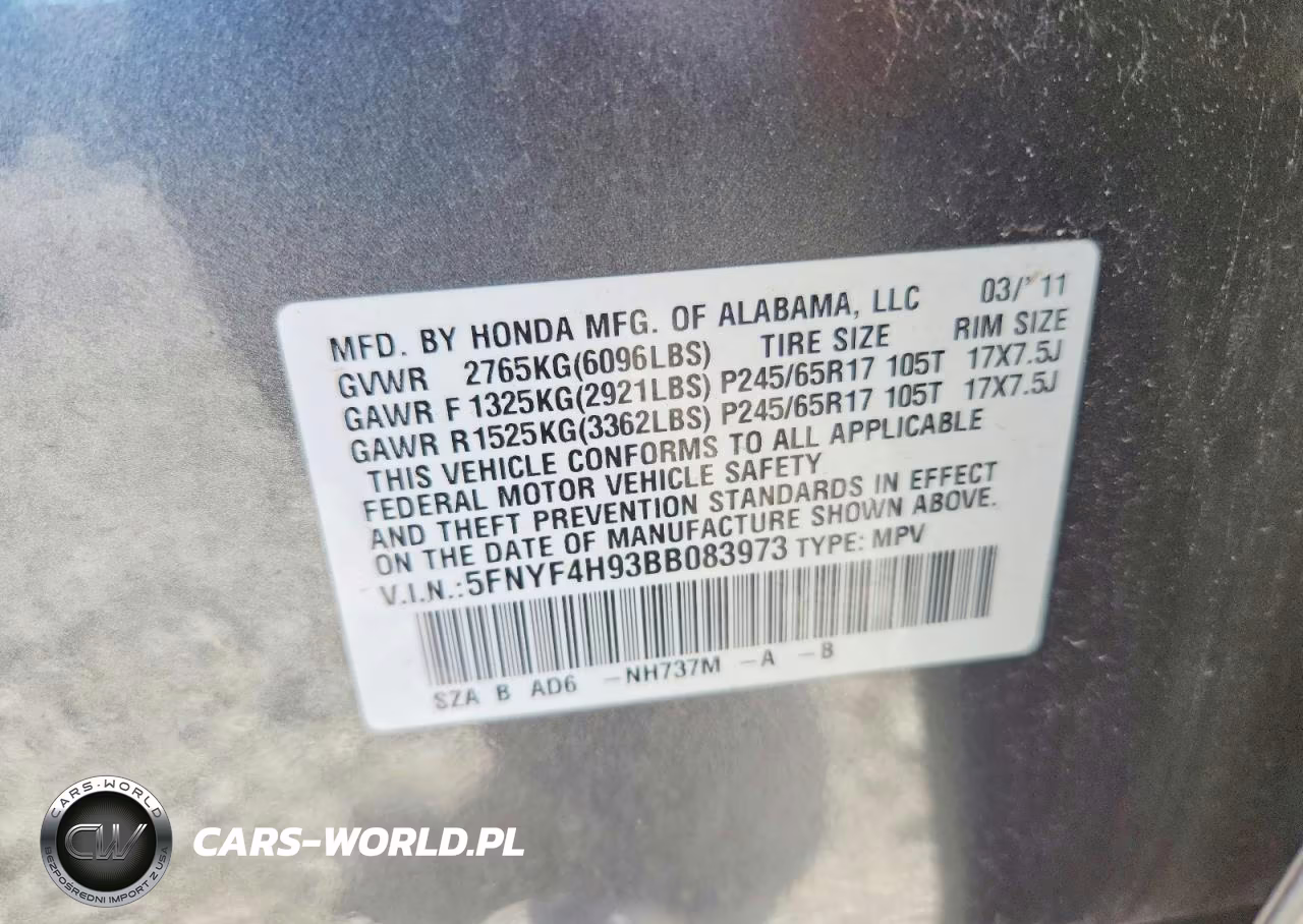 2011 Honda Pilot Touring VIN:5FNYF4H93BB083973 - 13