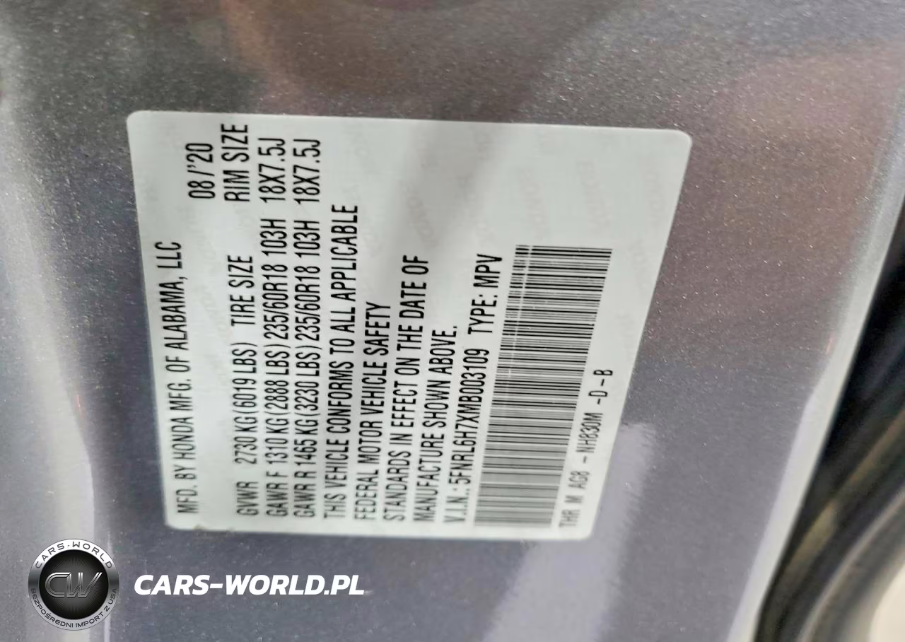 2021 Honda Odyssey Exl VIN:5FNRL6H7XMB003109 - 14