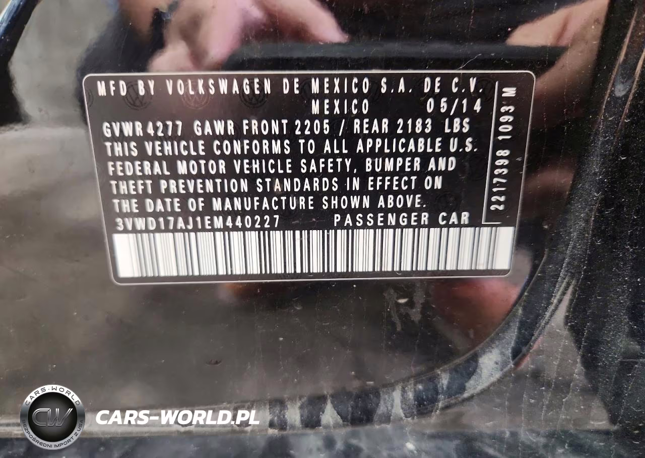 2014 Volkswagen Jetta Se VIN:3VWD17AJ1EM440227 - 12