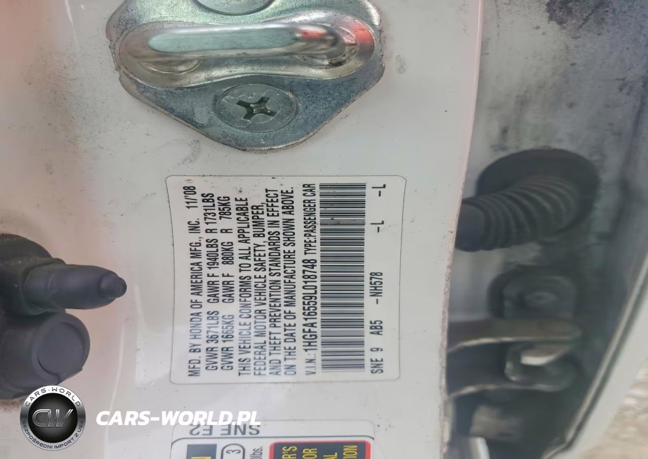 2009 Honda Civic Lx VIN:1HGFA16559L018748 - 12