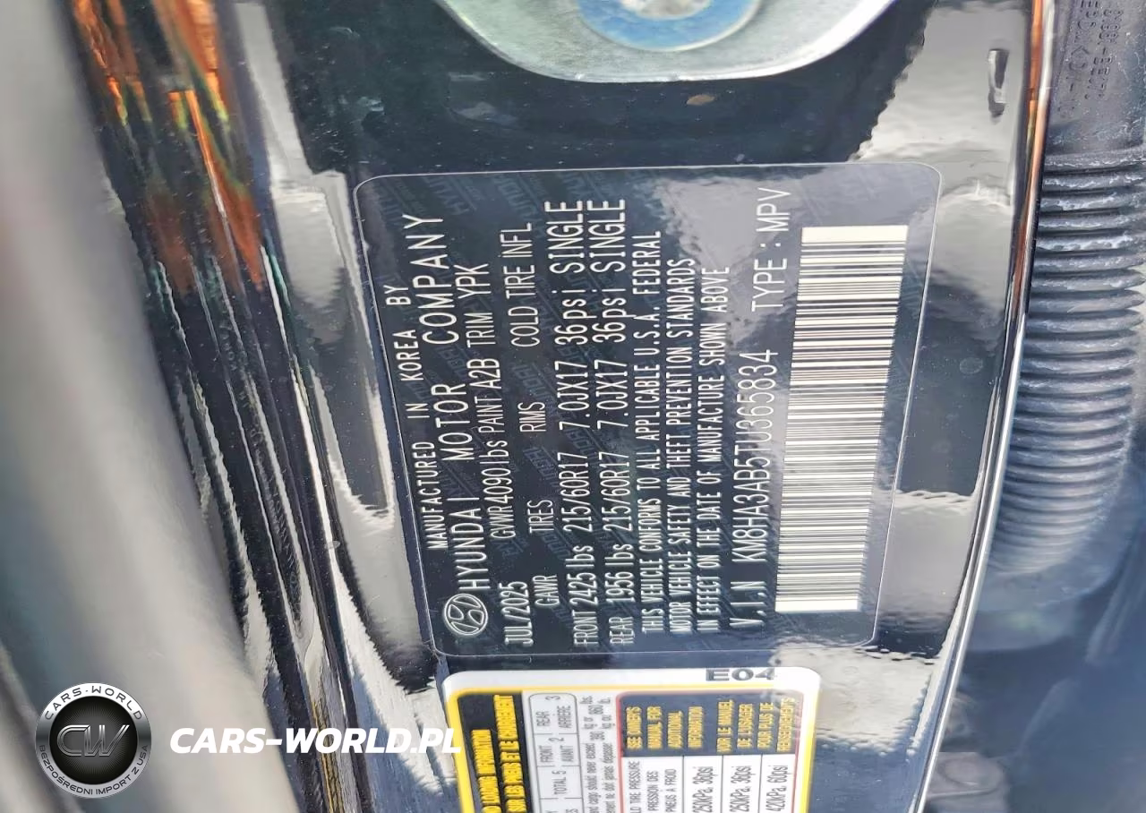 2026 Hyundai Kona Se VIN:KM8HA3AB5TU365834 - 14
