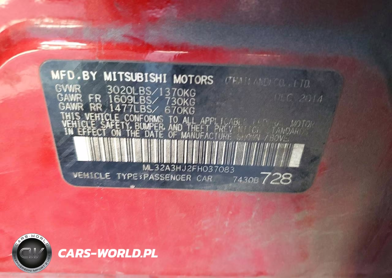 2015 Mitsubishi Mirage De VIN:ML32A3HJ2FH037083 - 13