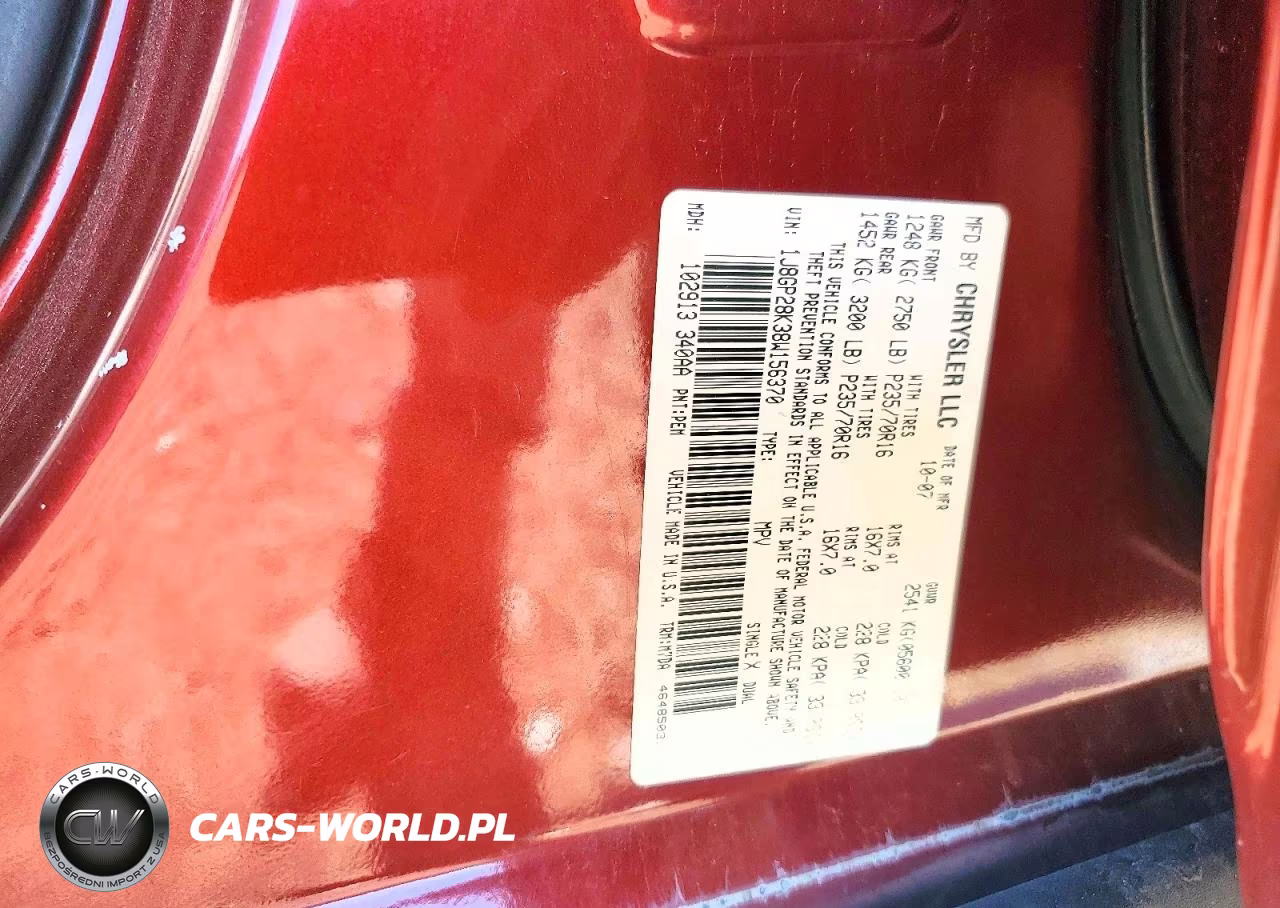 2008 Jeep Liberty Sport VIN:1J8GP28K38W156370 - 13