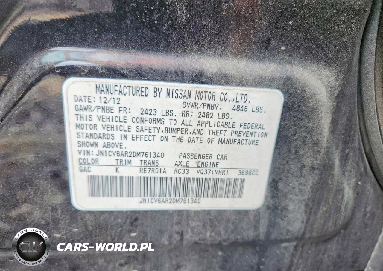 2013 Infiniti G37 Sedan X VIN:JN1CV6AR2DM761340 - 12