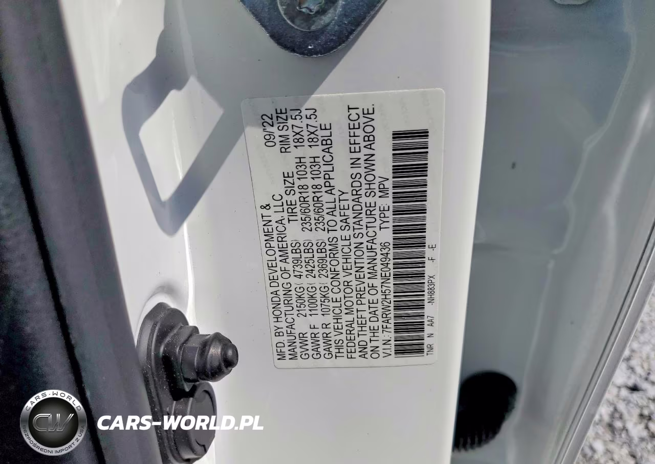 2022 Honda Cr-V Ex VIN:7FARW2H57NE049436 - 13