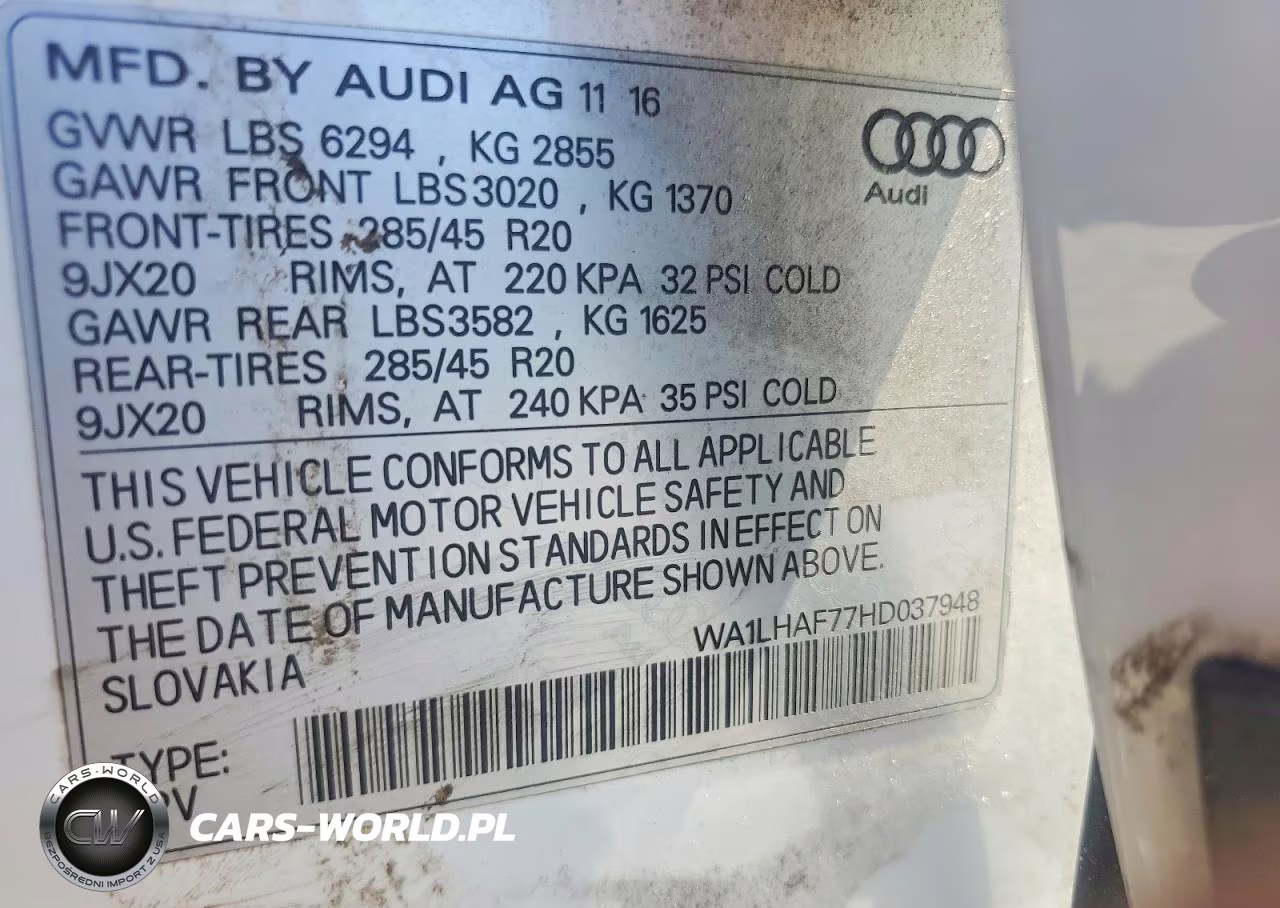 2017 Audi Q7 Premium Plus VIN:WA1LHAF77HD037948 - 14
