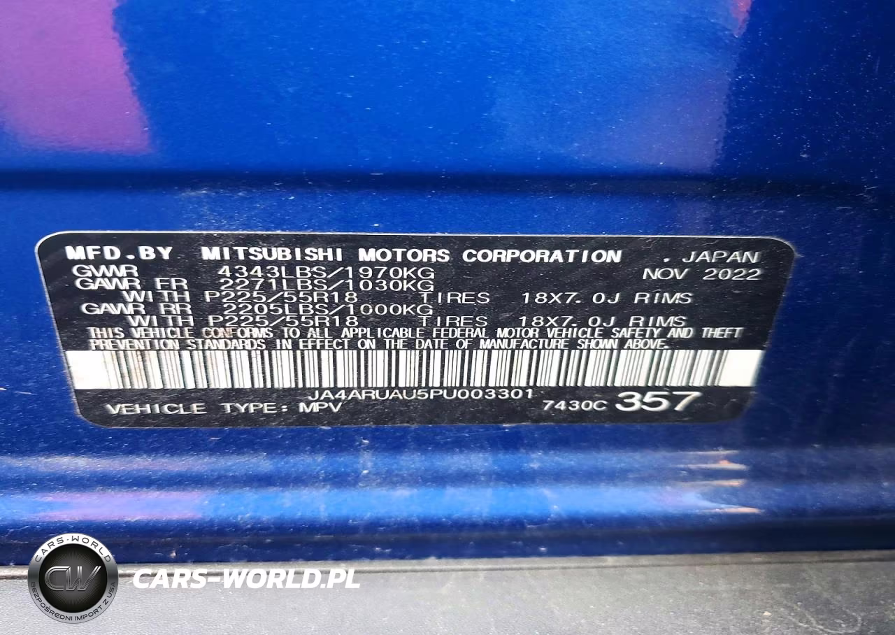 2023 Mitsubishi Outlander Sport S VIN:JA4ARUAU5PU003301 - 13