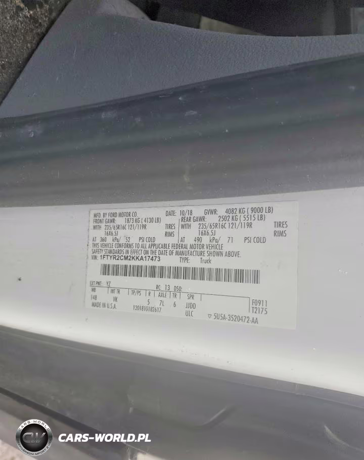 2019 Ford Transit 250 Delivery Van VIN:1FTYR2CM2KKA17473 - 13