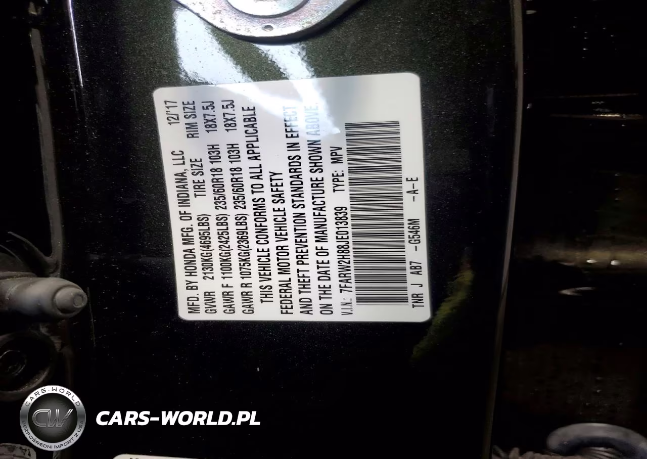 2018 Honda Cr-V Exl VIN:7FARW2H88JE013839 - 13