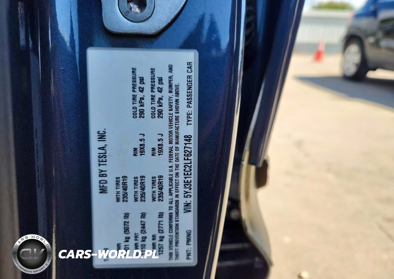 2020 Tesla Model 3 VIN:5YJ3E1EC2LF627148 - 12