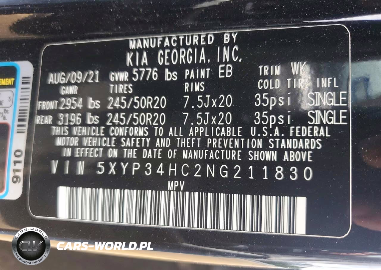 2022 Kia Telluride Ex VIN:5XYP34HC2NG211830 - 13