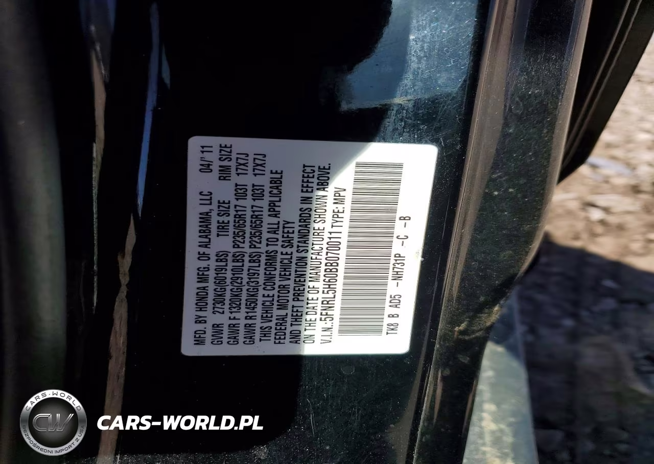 2011 Honda Odyssey Exl VIN:5FNRL5H60BB070011 - 13