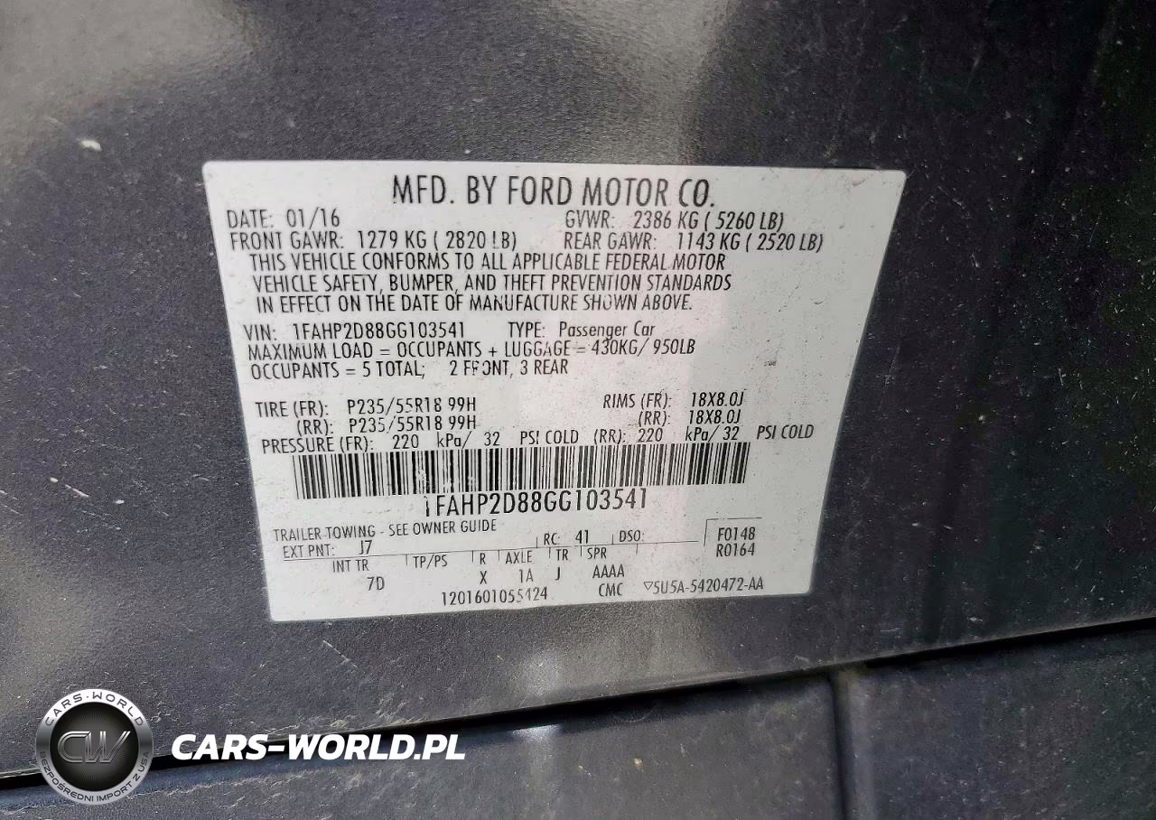 2016 Ford Taurus Se VIN:1FAHP2D88GG103541 - 13