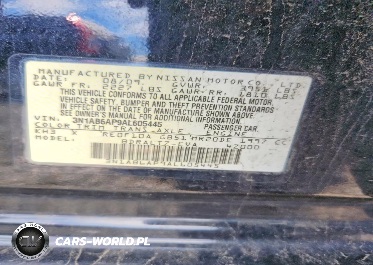 2010 Nissan Sentra 2.0 VIN:3N1AB6AP9AL605445 - 12