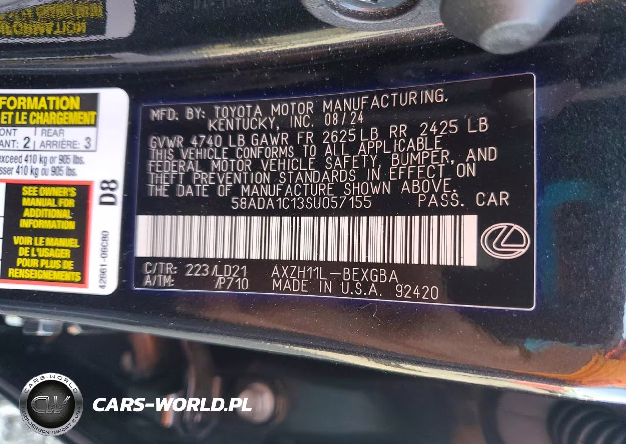 2025 Lexus Es 300H Base VIN:58ADA1C13SU057155 - 13