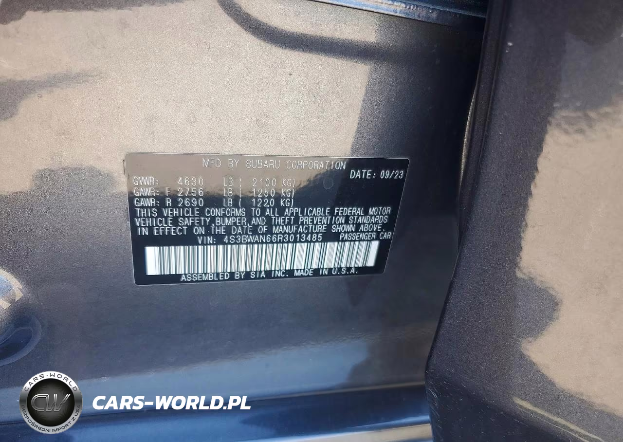 2024 Subaru Legacy Limited VIN:4S3BWAN66R3013485 - 12