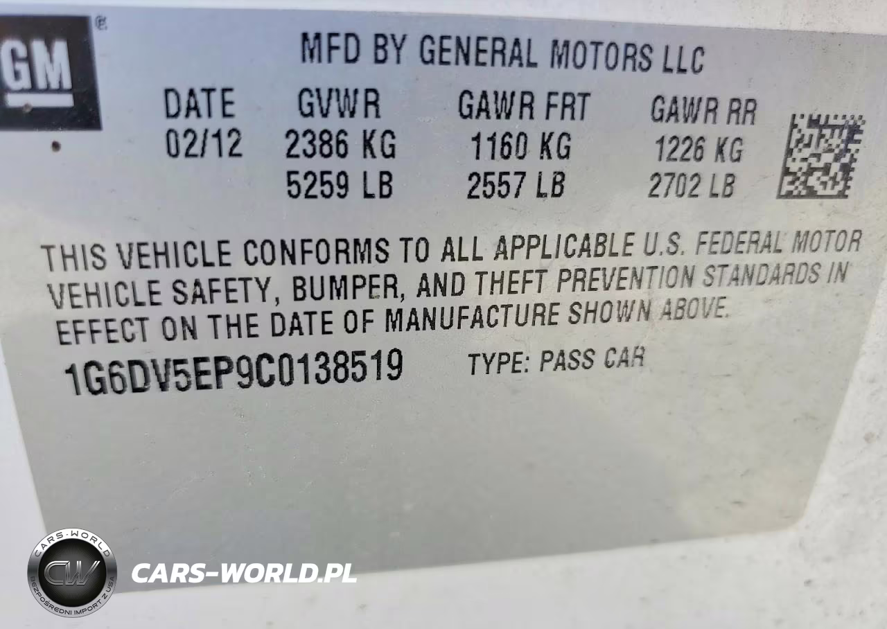 2012 Cadillac Cts-V VIN:1G6DV5EP9C0138519 - 12
