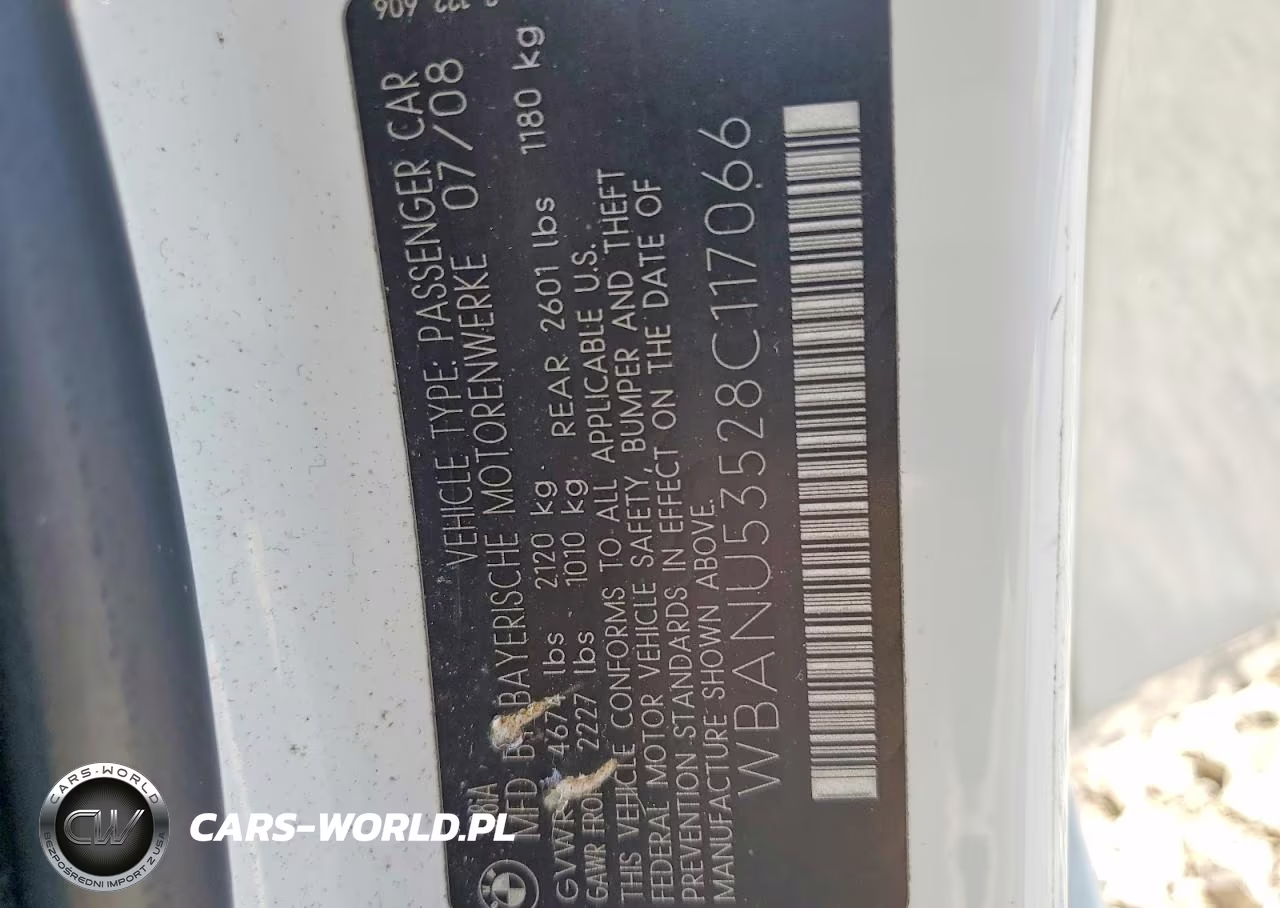 2008 BMW 528 I VIN:WBANU53528C117066 - 12