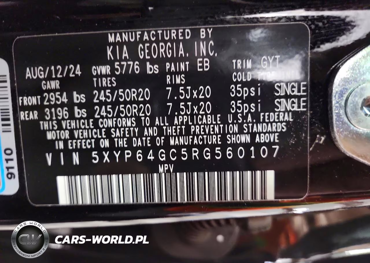 2024 Kia Telluride S VIN:5XYP64GC5RG560107 - 13
