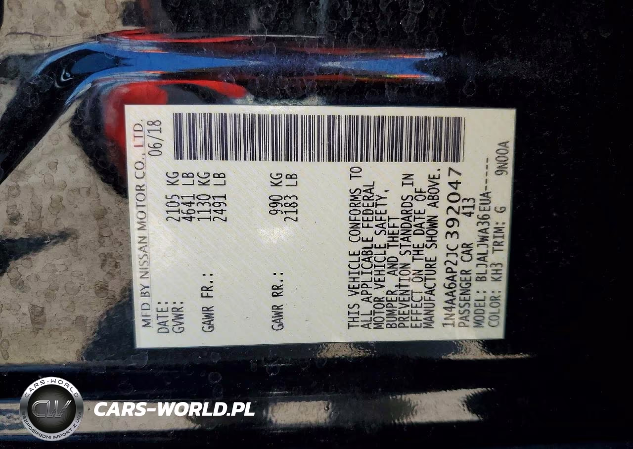 2018 Nissan Maxima 3.5 Sv VIN:1N4AA6AP2JC392047 - 14