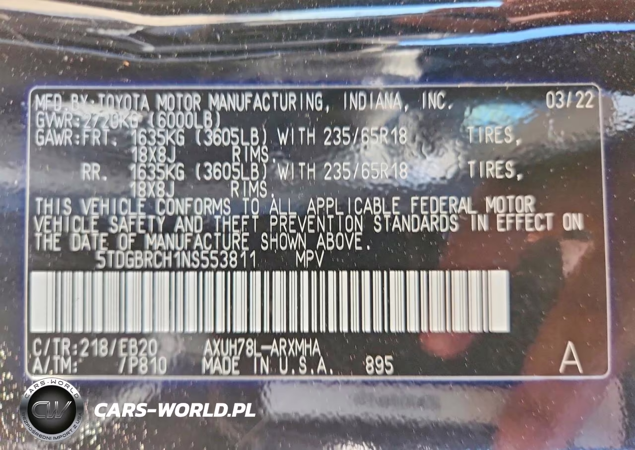 2022 Toyota Highlander Hybrid Xle VIN:5TDGBRCH1NS553811 - 13