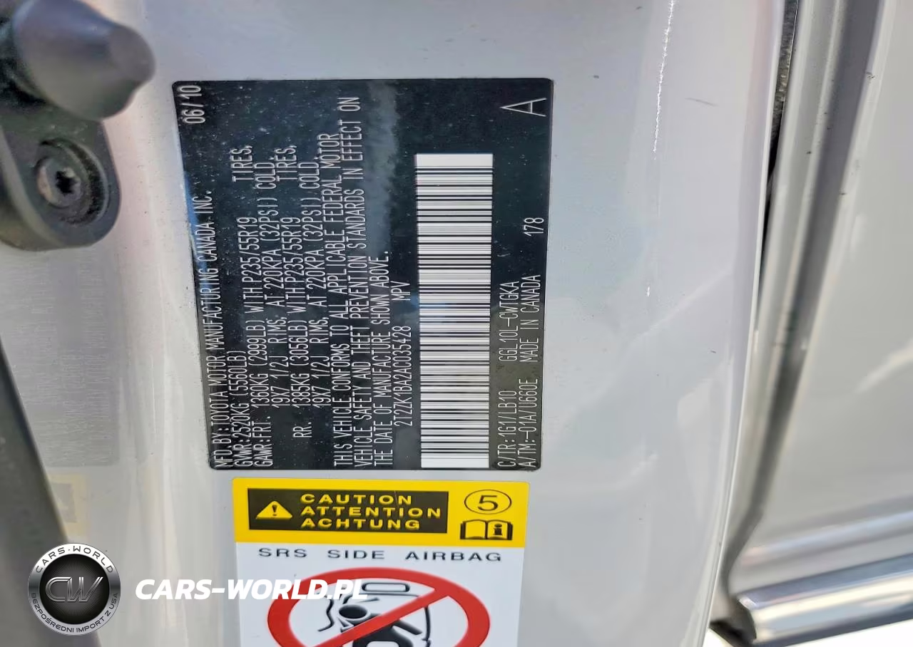 2010 Lexus Rx 350 VIN:2T2ZK1BA2AC035428 - 13