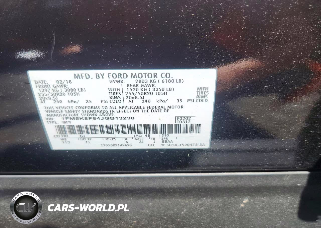 2018 Ford Explorer Limited VIN:1FM5K8F84JGB13238 - 13