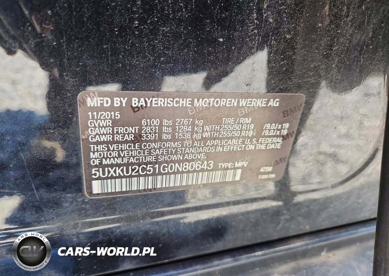 2016 BMW X6 xDrive35I VIN:5UXKU2C51G0N80643 - 12