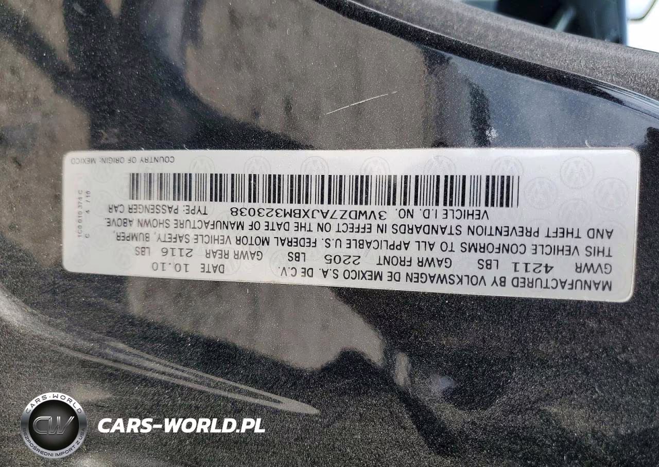 2011 Volk Jetta VIN:3VWDZ7AJXBM323038 - 12