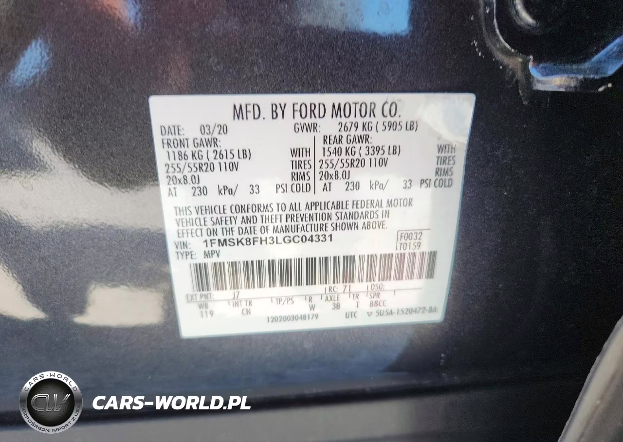 2020 Ford Explorer Limited VIN:1FMSK8FH3LGC04331 - 13