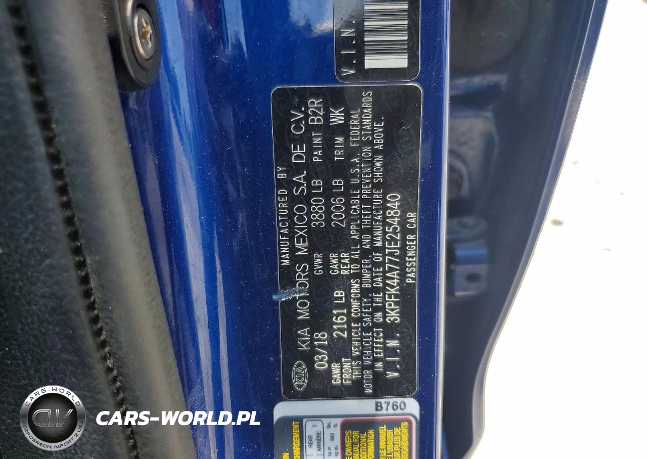 2018 Kia Forte Lx VIN:3KPFK4A77JE254840 - 13