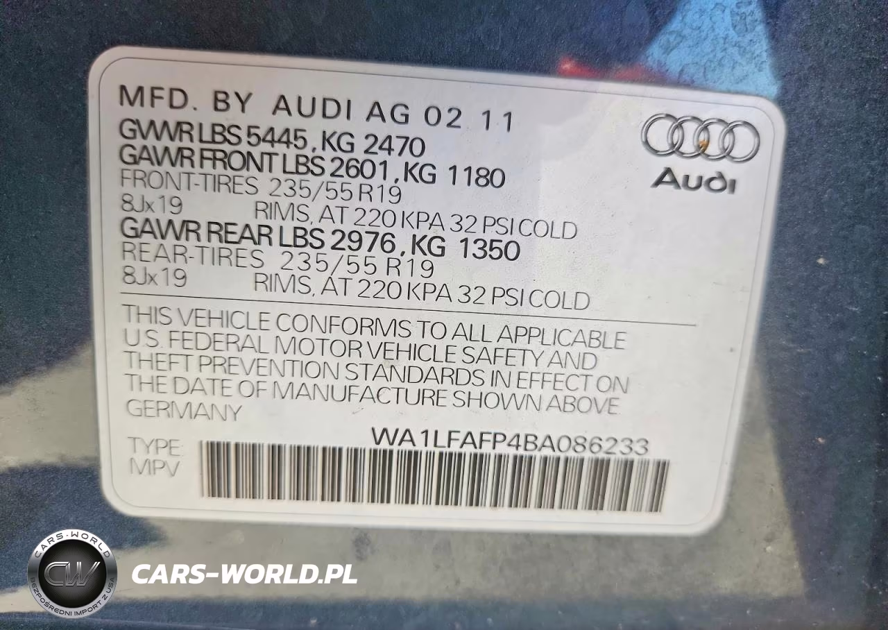 2010 Audi Q5 VIN:WA1LFAFP4BA086233 - 13