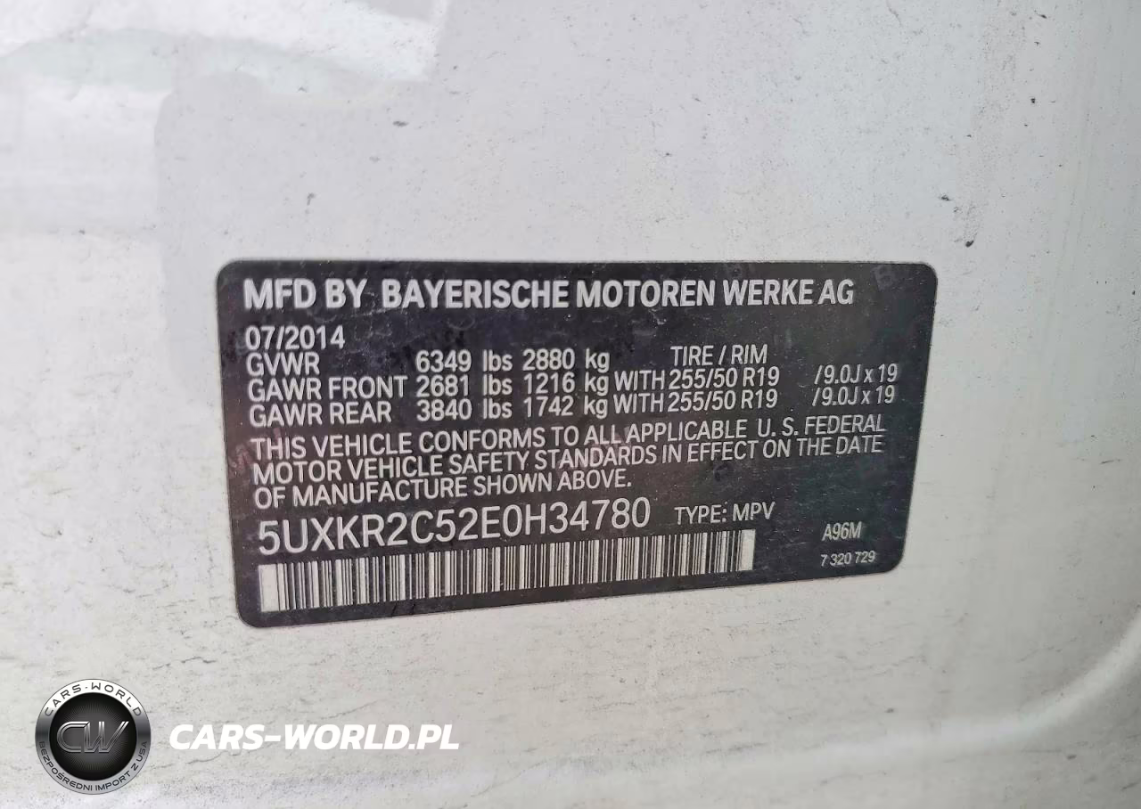 2014 BMW X5 Sdrive35I VIN:5UXKR2C52E0H34780 - 12