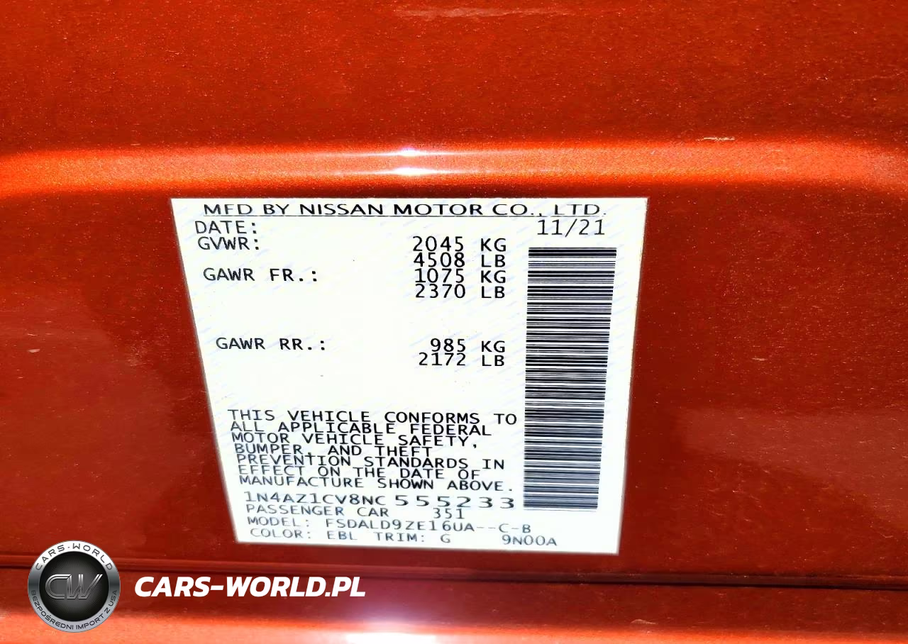 2022 Nissan Leaf Sv VIN:1N4AZ1CV8NC555233 - 12
