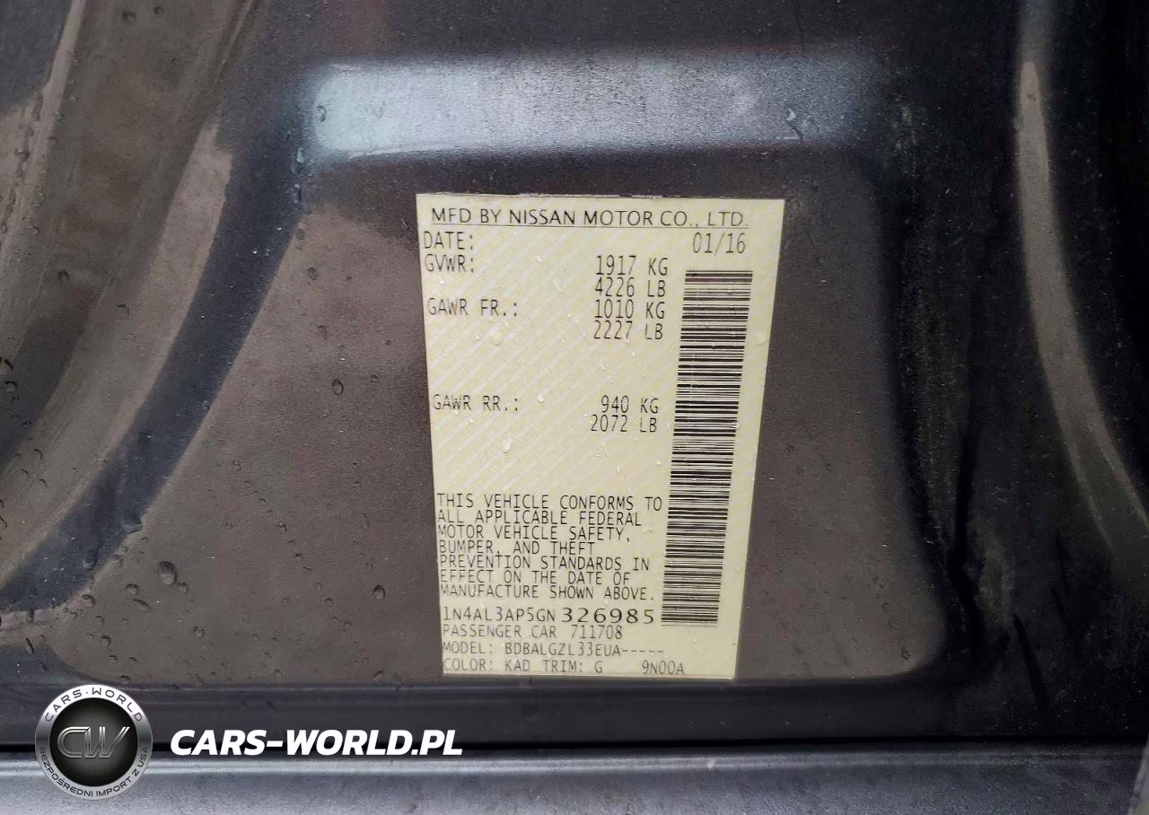 2016 Nissan Altima 2.5 S VIN:1N4AL3AP5GN326985 - 13