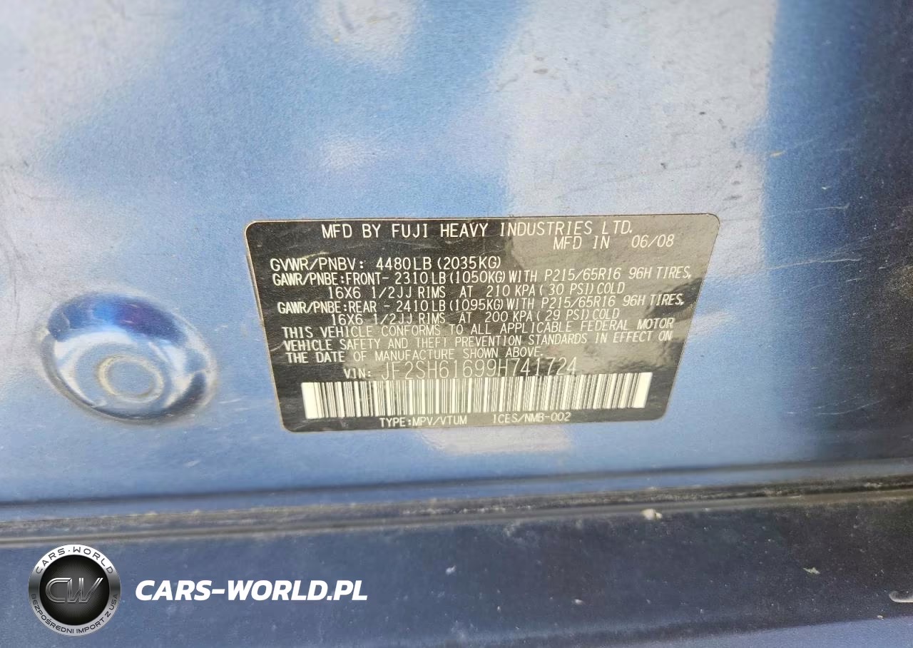 2009 Subaru Forester 2.5X VIN:JF2SH61699H741724 - 13