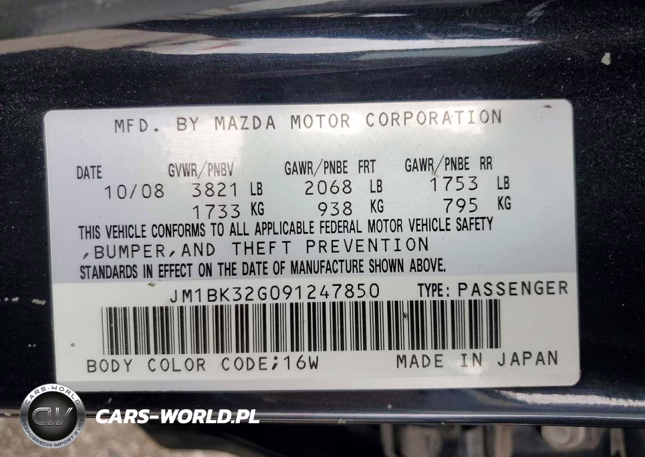 2009 Mazda 3 I VIN:JM1BK32G091247850 - 13
