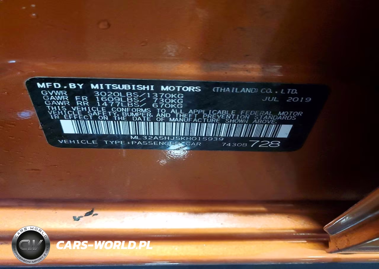 2019 Mitsubishi Mirage Le VIN:ML32A5HJ5KH015939 - 13