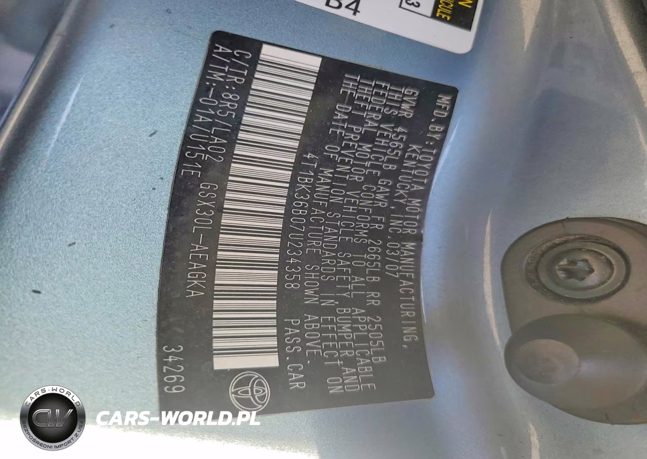 2007 Toyota Avalon Xls VIN:4T1BK36B07U234358 - 13