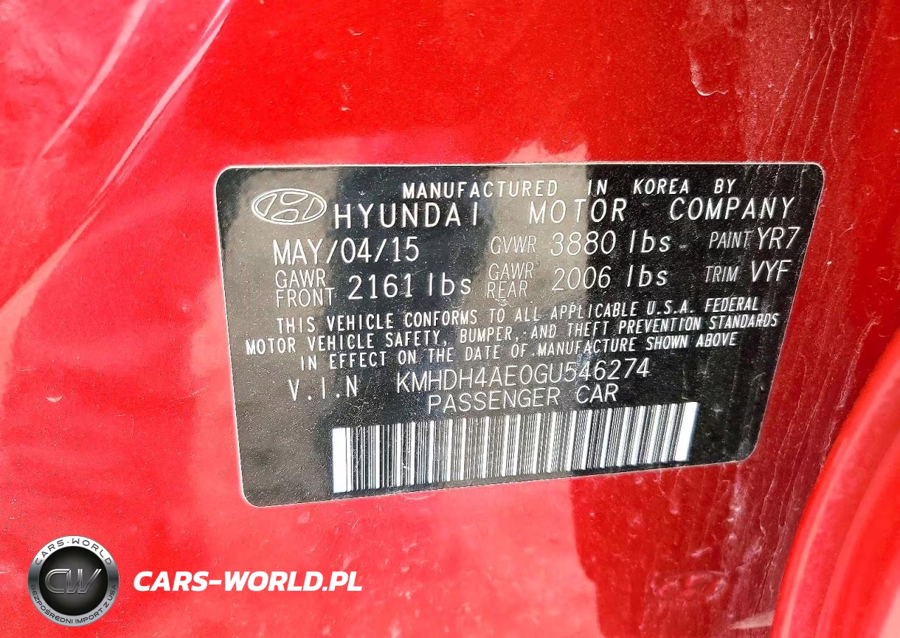 2016 Hyundai Elantra Se VIN:KMHDH4AE0GU546274 - 12