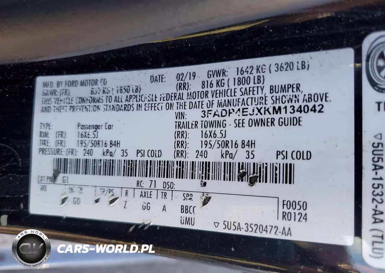 2019 Ford Fiesta Se VIN:3FADP4EJXKM134042 - 12