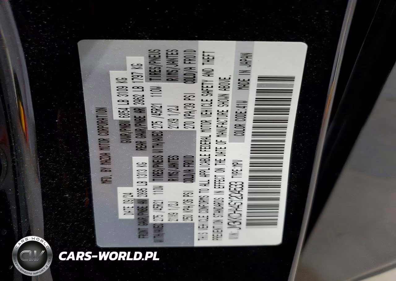 2025 Mazda Cx-90 Premium Sport VIN:JM3KKCHA4S1204533 - 14