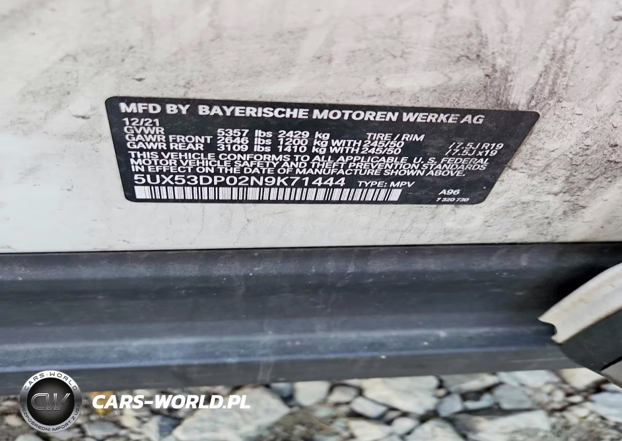 2022 BMW X3 xDrive30I VIN:5UX53DP02N9K71444 - 13
