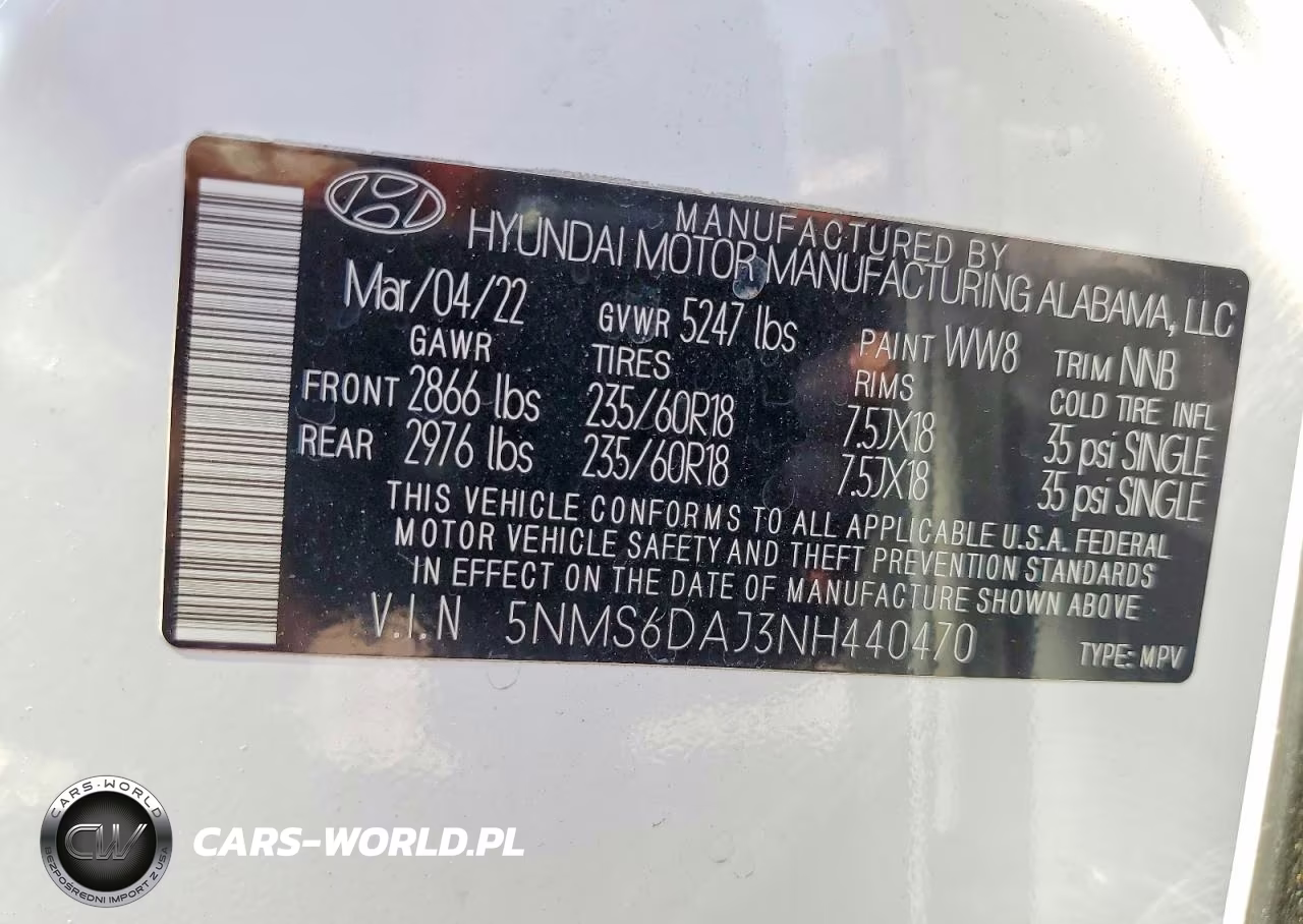 2022 Hyundai Santa Fe Xrt VIN:5NMS6DAJ3NH440470 - 13