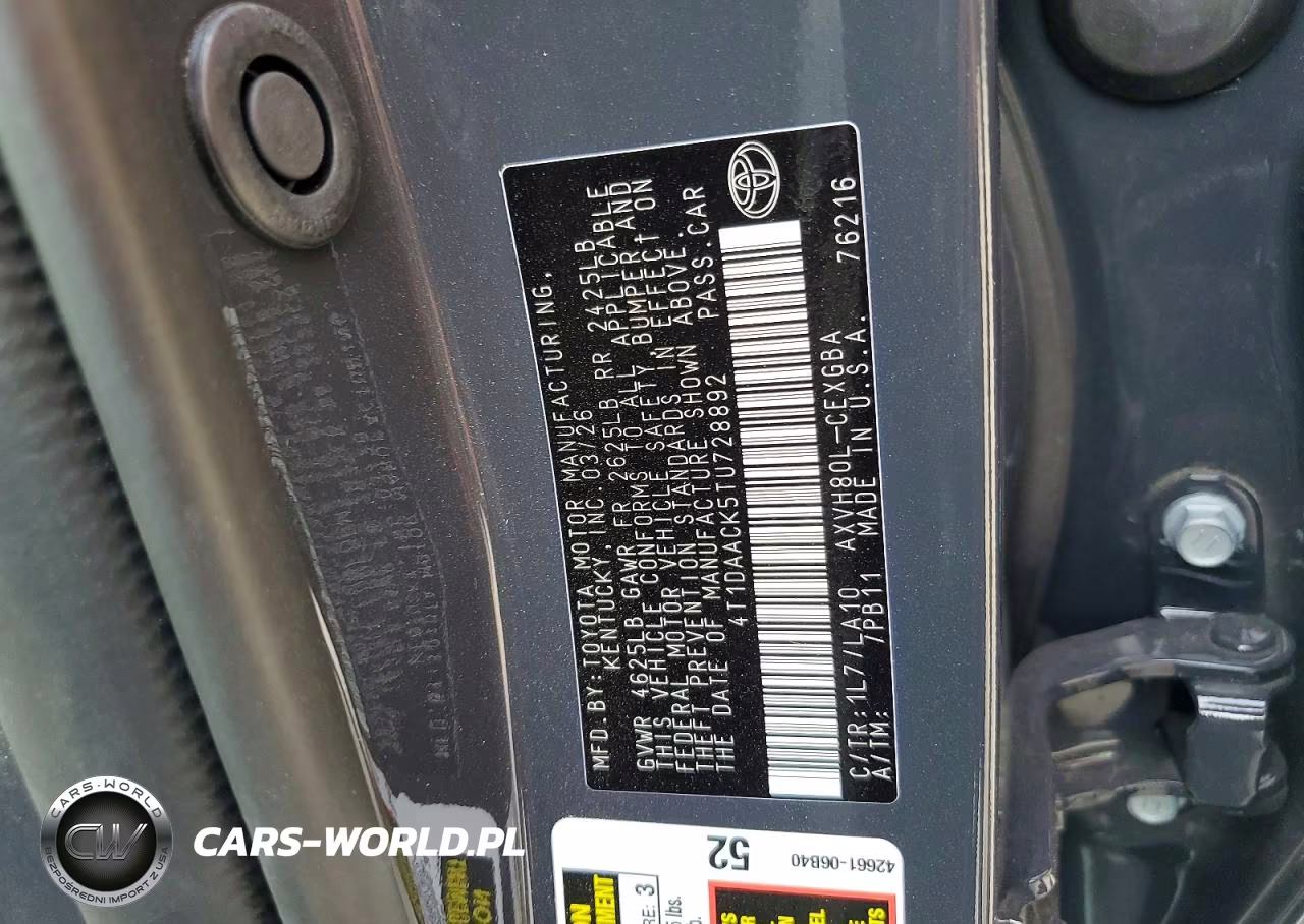 2026 Toyota Camry Xle VIN:4T1DAACK5TU728892 - 12