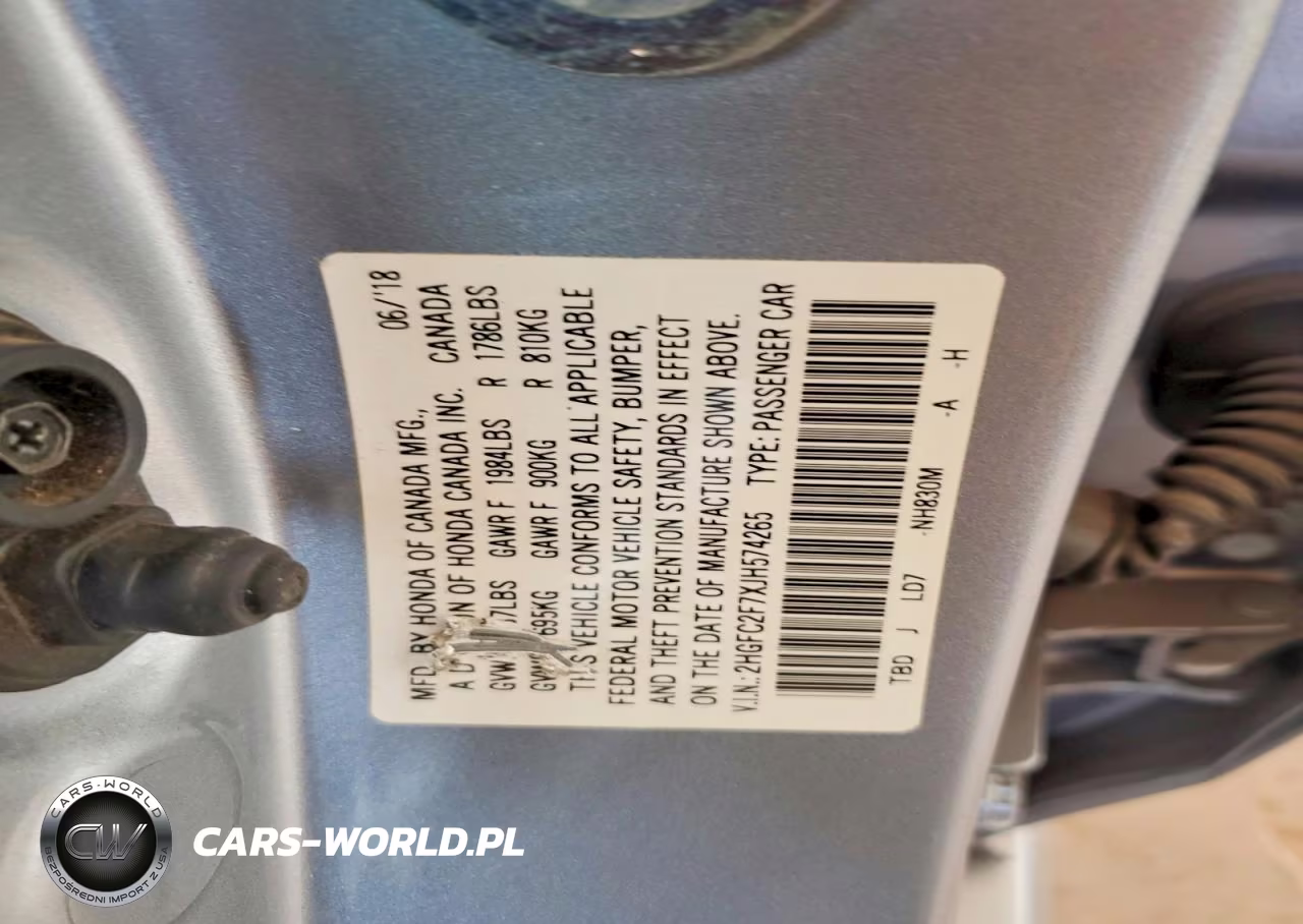 2018 Honda Civic Ex VIN:2HGFC2F7XJH574265 - 12