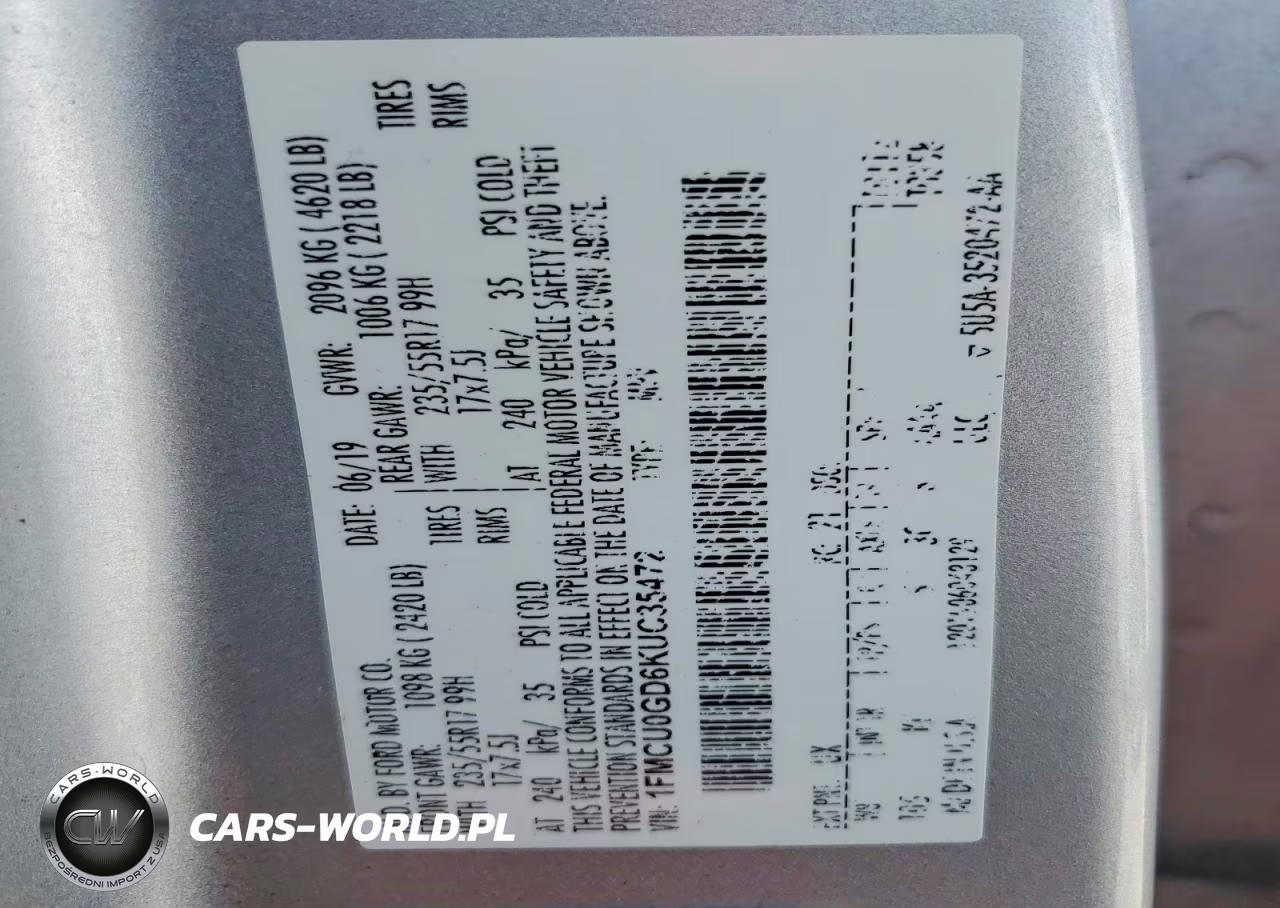 2019 Ford Escape Se VIN:1FMCU0GD6KUC35472 - 12